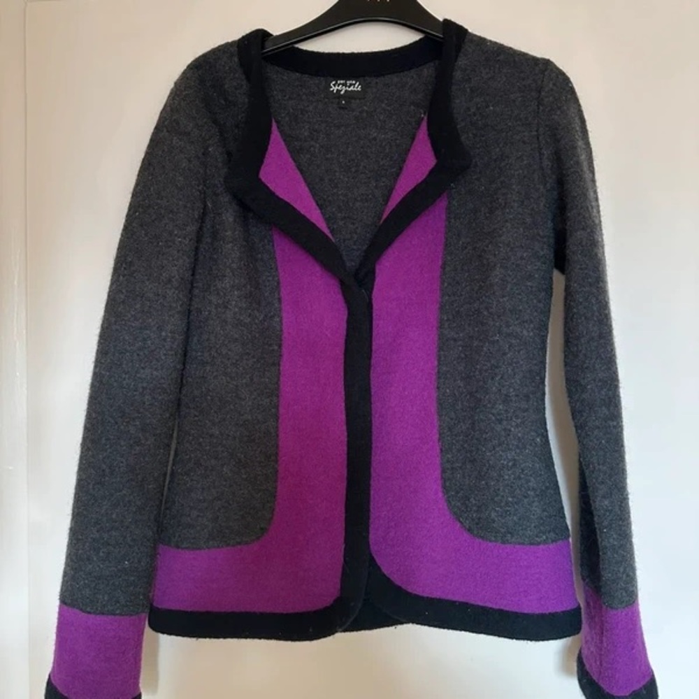 Per Una Charcoal and Magenta Women's Blazer